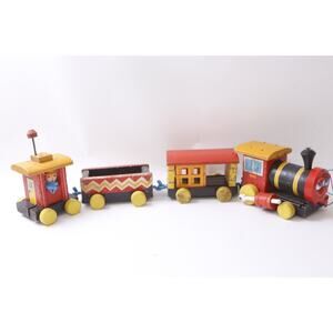 Fisher Price, Huffy Puffy, Wooden Train, Toy, Set, Vehicle, Antique